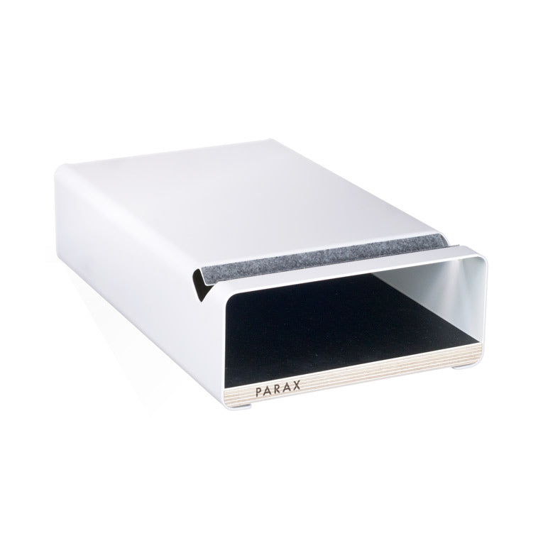 Fahrrad Wandhalterung S-RACK in weiß mit schwarzem Einlegebrett